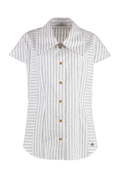 Vivienne Westwood Printed Cotton Shirt In White