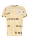 Vivienne Westwood Beige Crewneck Printed T-shirt In Multi
