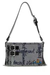 Vivienne Westwood Mens Gingham/vw Black Heather Cotton Shoulder Bag In Ginghamvwblack