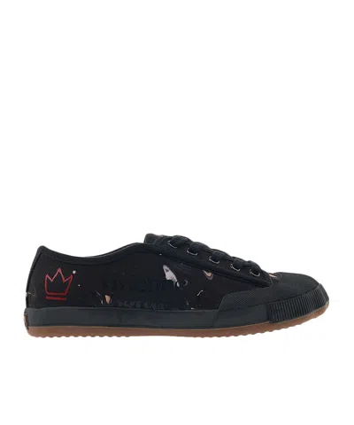 Vivienne Westwood Printed Low-cut Casual Shoes In Black