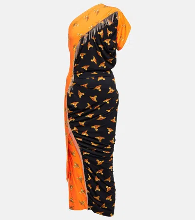 Vivienne Westwood Andalouse Graphic-print One-shoulder Dress In Multi