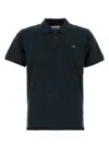 Vivienne Westwood Polo In Piquet Stampato   Uomo In Blue