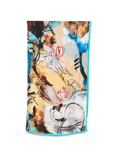 Vivienne Westwood Printed Scarf In Multi
