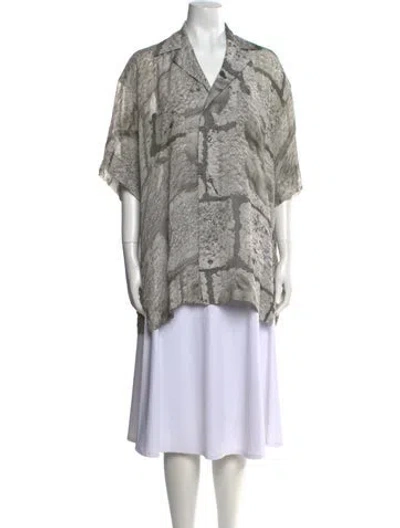 Pre-owned Vivienne Westwood Printed Short Sleeve Tunic In Gray