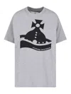Vivienne Westwood Signature Sunken Orb Logo-print T-shirt In Grey