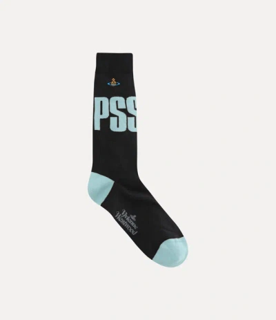 Vivienne Westwood Pssst! Sock Pssst! Black 9-11 Unisex