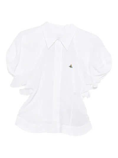 Vivienne Westwood Puff-sleeve Collared Shirt In White