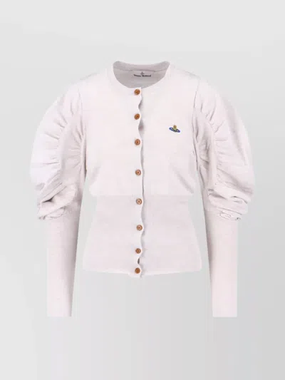 Vivienne Westwood Puff Sleeve Knitwear Ruched Design In Pink