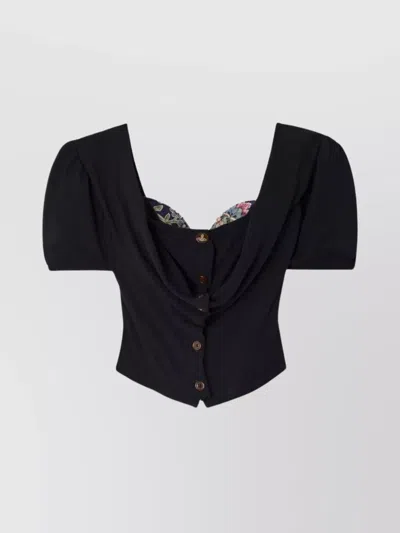 Vivienne Westwood Puff Sleeves Knitwear For A Chic Look In Black
