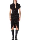 Vivienne Westwood Collared Dress With Front Slit And Keyhole In Black