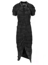 Vivienne Westwood Pulling Dress Print Organic Piquet Grey-overdye-vw-grid L Women In Grey