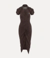 Vivienne Westwood Pulling Dress Organic Cotton Khaki-brown L Women In Khaki-brown