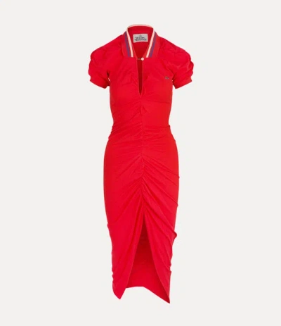 Vivienne Westwood Pulling Midi Dress In Red