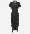 Vivienne Westwood Pulling Dress Print Organic Piquet Grey-overdye-vw-grid L Women In Grau