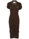 Vivienne Westwood Pulling Dress Organic Cotton Khaki-brown L Women In 褐色
