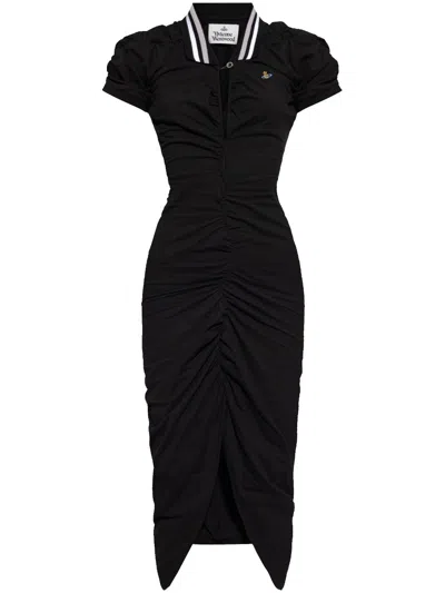 Vivienne Westwood Pulling Dress Print Organic Piquet Grey-overdye-vw-grid L Women