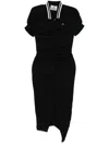 Vivienne Westwood Gray Pulling Midi Dress In Schwarz