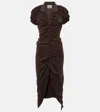 Vivienne Westwood Pulling Dress Organic Cotton Khaki-brown L Women In Brown