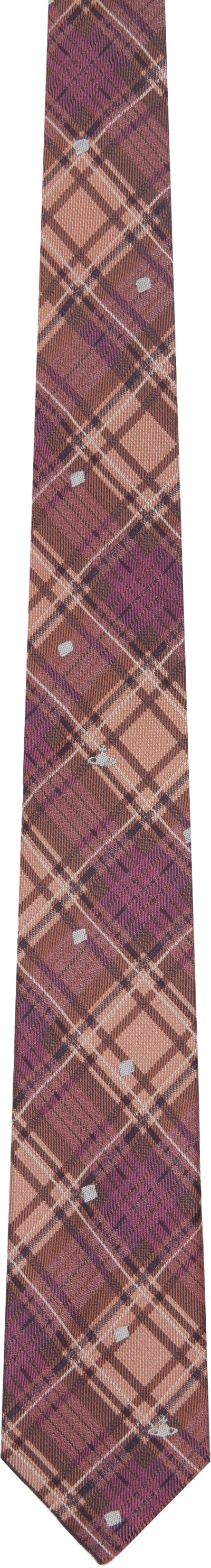 Vivienne Westwood Purple 7cm 'louth Tartan' Tie In Multi
