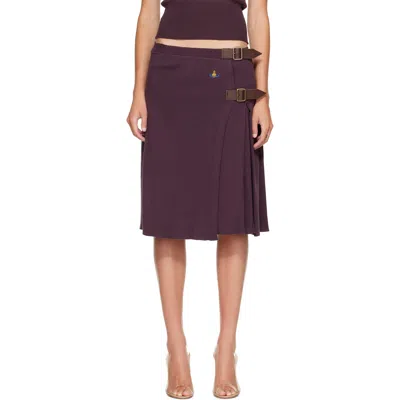 Vivienne Westwood Buckle-fastening Pleated Skirt In Purple
