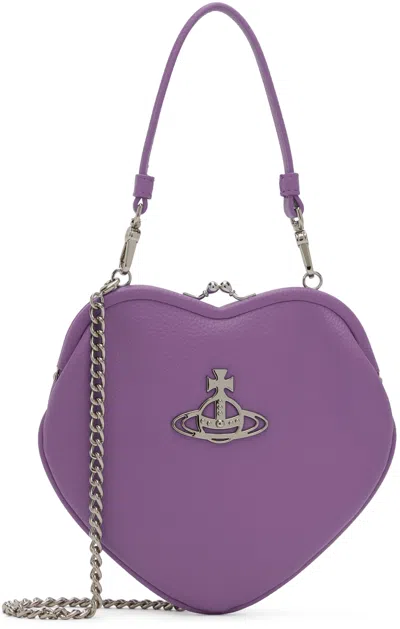 Vivienne Westwood Purple Belle Heart Frame Bag In J401 Purple
