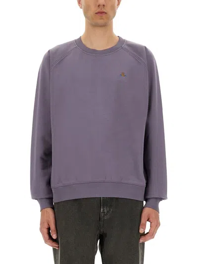 Vivienne Westwood Purple Cotton Sweatshirts In Gray