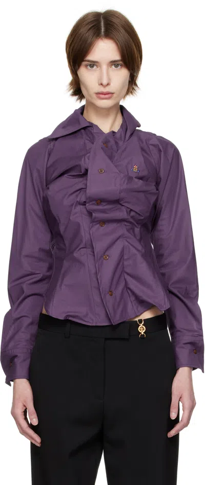 Vivienne Westwood Purple Drunken Shirt In J403 Purple