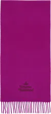 Vivienne Westwood Purple Embroidered Scarf