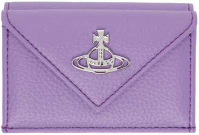 Vivienne Westwood Purple Re-vegan Envelope Billfold Wallet In J401 Purple