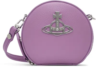 Vivienne Westwood Purple Re-vegan Mini Round Crossbody Bag In J401 Purple