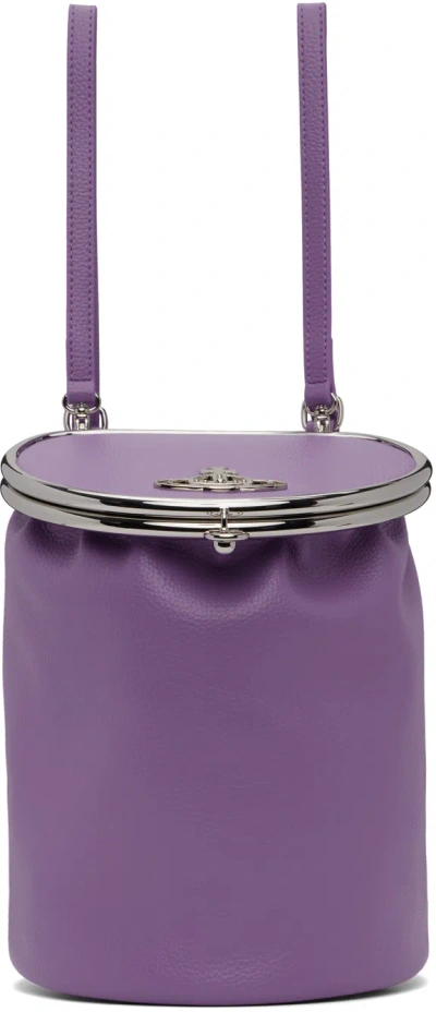 Vivienne Westwood Purple Round Frame Backpack In J401 Purple