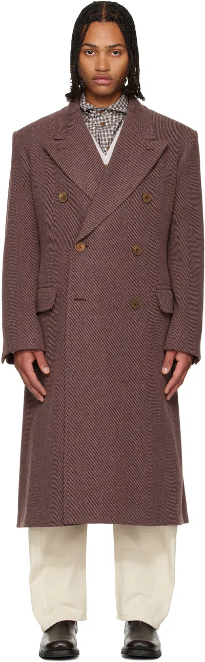 Vivienne Westwood Purple Winston Coat In Brown