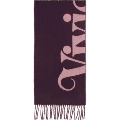 Vivienne Westwood Purple Wool Scarf In J410 Plum