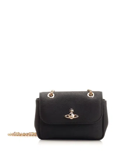 Vivienne Westwood Purse Chain Shoulder Bag In Black
