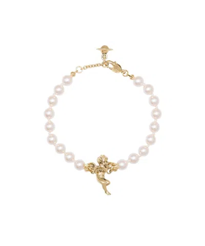 Vivienne Westwood Putti Pearl Bracelet In White