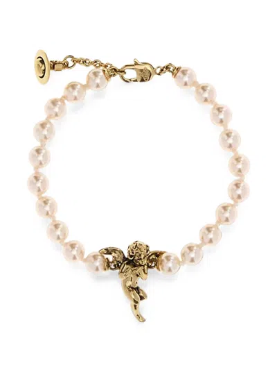 Vivienne Westwood Putti Pearl Bracelet In Gold