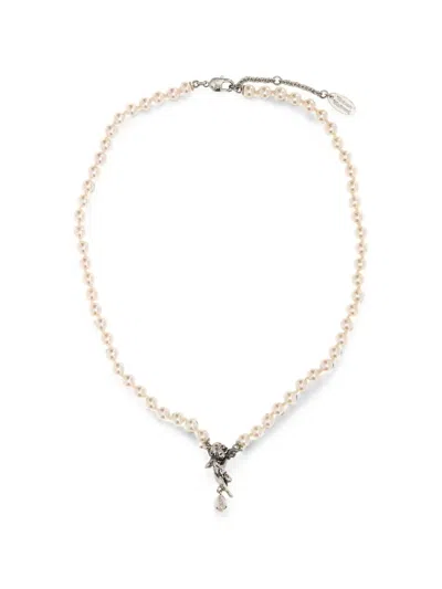 Vivienne Westwood Putti Pearl Necklace In Neutrals