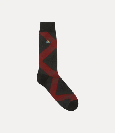 Vivienne Westwood Quadrophenia Sock Quadrophenia Black 9-11 Unisex In Multi