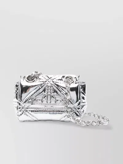 Vivienne Westwood Quilted Foldover Harlequin Patent Chain Strap