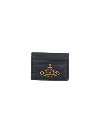 VIVIENNE WESTWOOD QUILTED LOGO CARD HOLDER