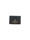 Vivienne Westwood Orb-plaque Quilted Leather Wallet In Black