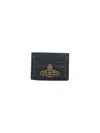 Vivienne Westwood Orb-plaque Quilted Leather Wallet In Black  