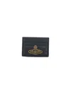 Vivienne Westwood Orb-plaque Quilted Leather Wallet In Black