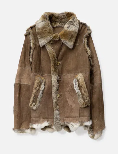 Vivienne Westwood Rabbit Fur Coat In Brown