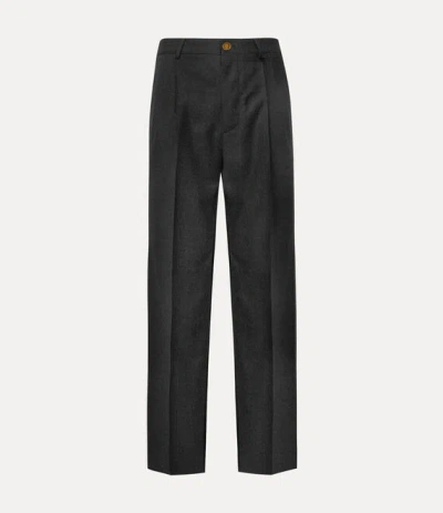Vivienne Westwood Rafael Trousers Metallic Brushed Wo. Charcoal 54 Men In Gray