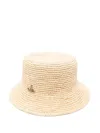 Vivienne Westwood Raffia Bucket Hat Accessories In Beige