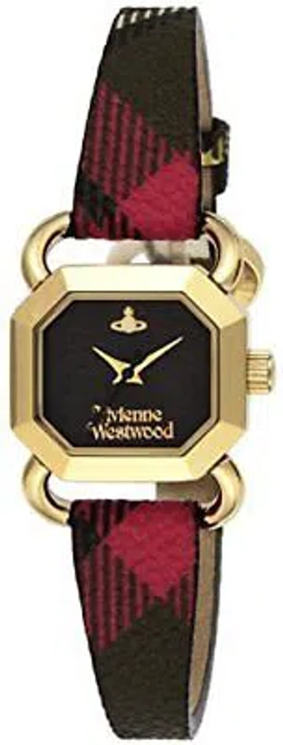 Pre-owned Vivienne Westwood Ravenscourt Women's Watch Vv085 Bkbr Red