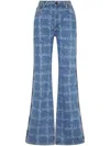 Vivienne Westwood Ray 5 Pocket Jeans Laser Denim Vw-grid-blue 31 Women In Blue
