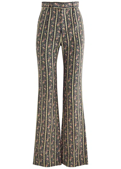 Vivienne Westwood Ray Trousers Print Linen Tailor Floral Artwork 46 Women In Multicoloured