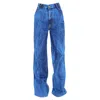 Vivienne Westwood Ray High-rise Wide-leg Jeans In Blue Cotton In Blue